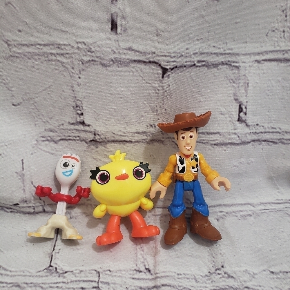 Imaginext Toy Story Replacement Figures Woody Ducky Forky 2-3" Cake Toppers